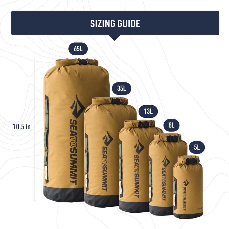 Sea to Summit Big River Dry Bag, Heavy-Duty Dry Storage, 13 Liter, Jet Black