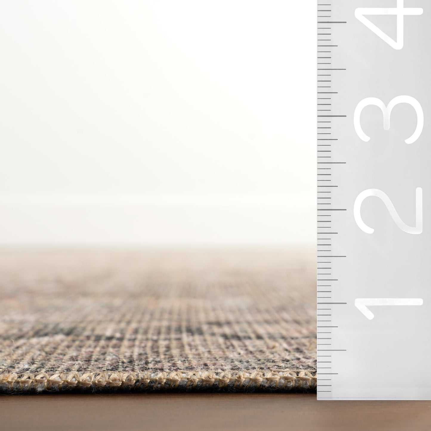 Nuloom Hillstone Collection Deidra Light Brown/Ivory, 6'7" x 9', Vintage Medallion, Soft and Cozy, High Traffic, Stain Resistant, Easy Clean, Durable Area Rug for Bedroom, Living Room, Dining, Foyer