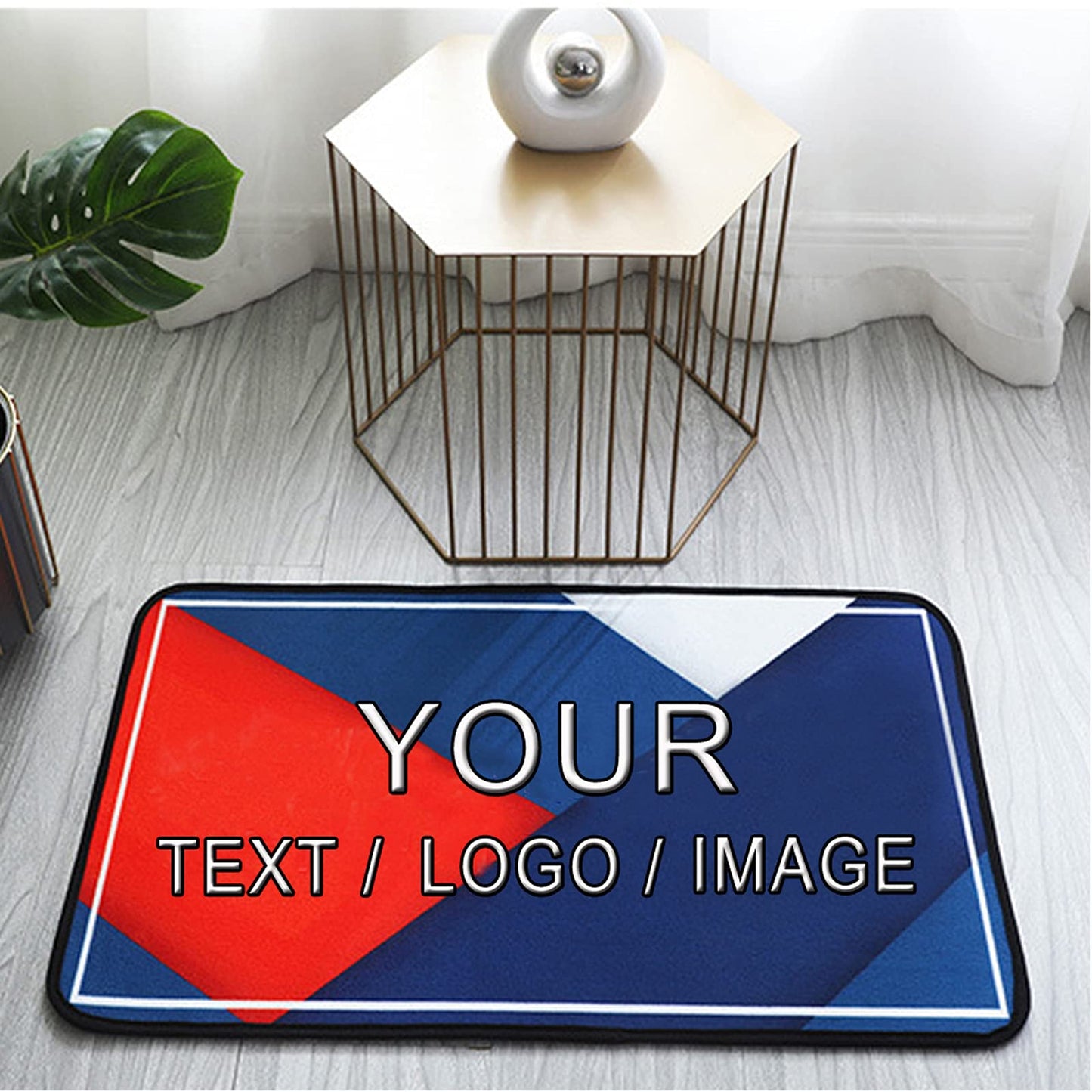Custom Doormat Indoor Area Rug Carpet Personalized Design with Text Photo Logo Image Housewarming Gift  Non-Slip Washable Floor Bath Mat Suit for Home Garden Office Entry Home Decorative(15.7"x23.6")