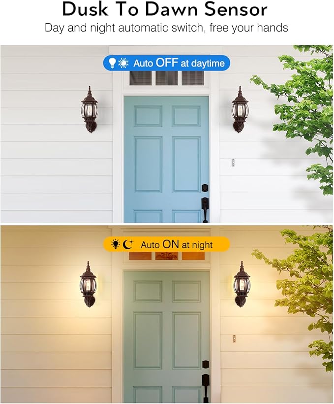 VIANIS 2-Pack Oil Rubbed Bronze Dawn to Dusk Outdoor Light, Outside Lighting Fixtures for House, 100% Aluminium Exterior Porch Lights Wall Mount, Modern Garage Sconce Lights Outdoor Wall Lantern Lamps