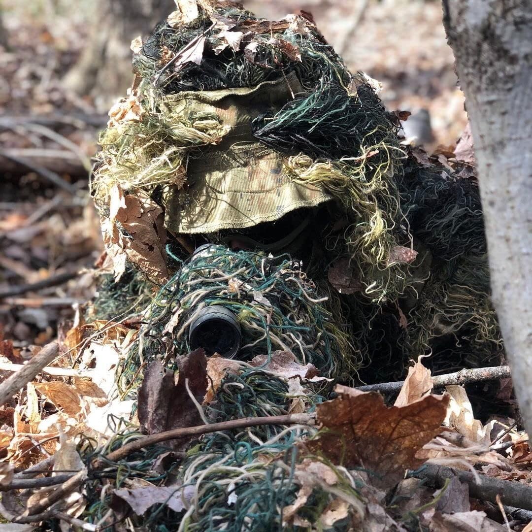 Arcturus Ghillie Rifle Wrap for Sniper, Hunting, or Airsoft Rifle | Easily Camouflage Gun Wrap in Ghillie Suit Material (Woodland)