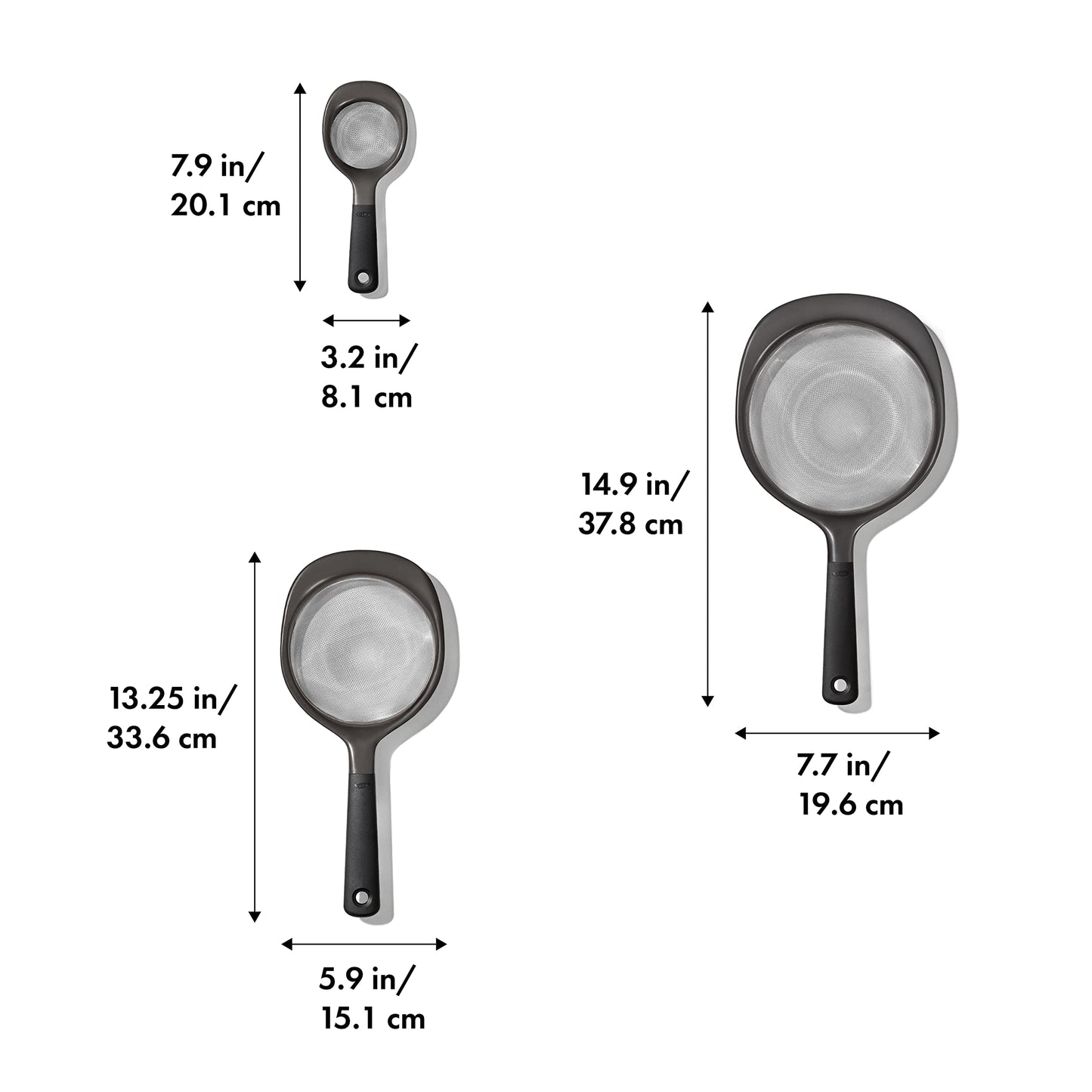 OXO Good Grips 3-Piece Strainer Set
