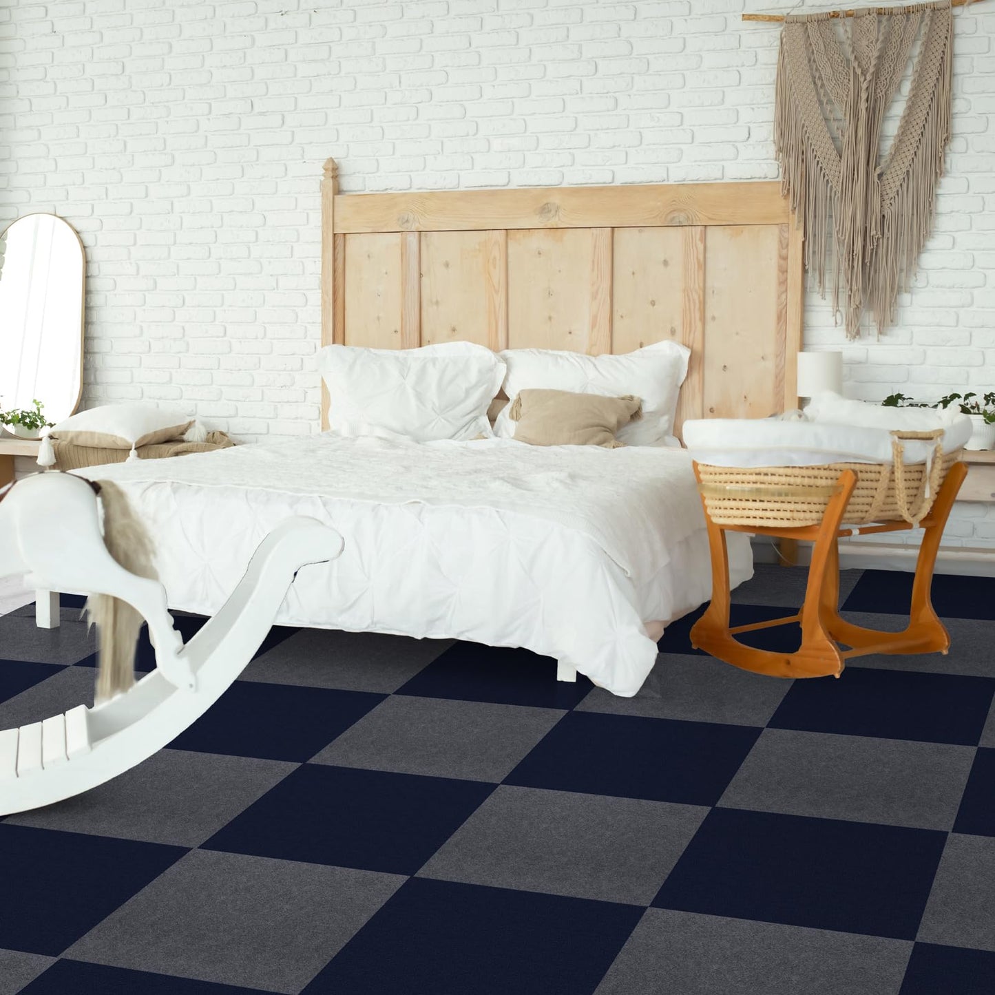 Peel & Stick Carpet Tiles 12x12 Inch - Premium Self-Adhesive Floor Squares with Soft Padding - 10 Tiles/10 Sq Ft per Box (Easy Installation, Removable Carpeting for Home & Office)