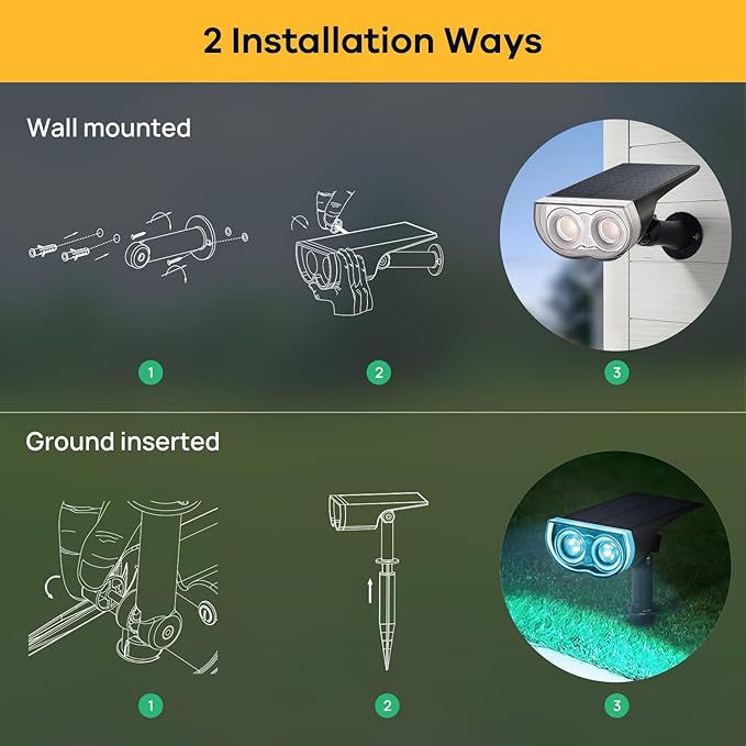 Linkind Christmas Solar Lights Outdoor StarRayS, Christmas Decorations Color Changing Solar Spot Lights, IP67 Waterproof for Landscape Garden Pathway Walkway (Multicolor, 6 Pack)