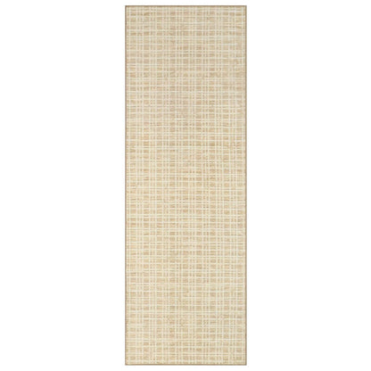 COZYLOOM Area Rug 2x6 Modern Runner Rug Abstract Entryway Runners Indoor Low Pile Lines Printed Hallway Runners Aesthetic Minimalist Bedroom Bedside Runner Rug Non-Slip Laundry Kitchen Runner Yellow