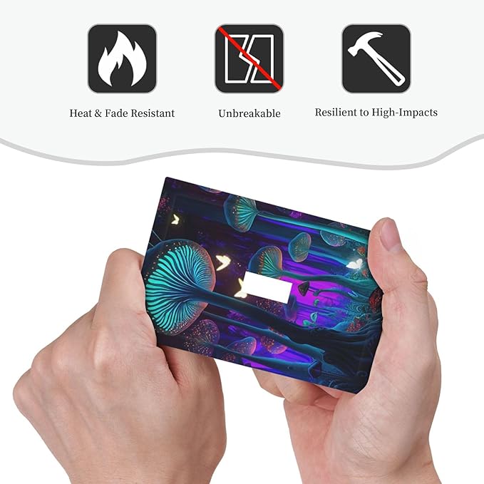Fantasy Mushroom Forest Glowing Butterfly Single Toggle Light Switch Plates Cover Decorative 1 Gang Wall Plate Electrica Faceplate for Bathroom Bedroom Decorate Accessories