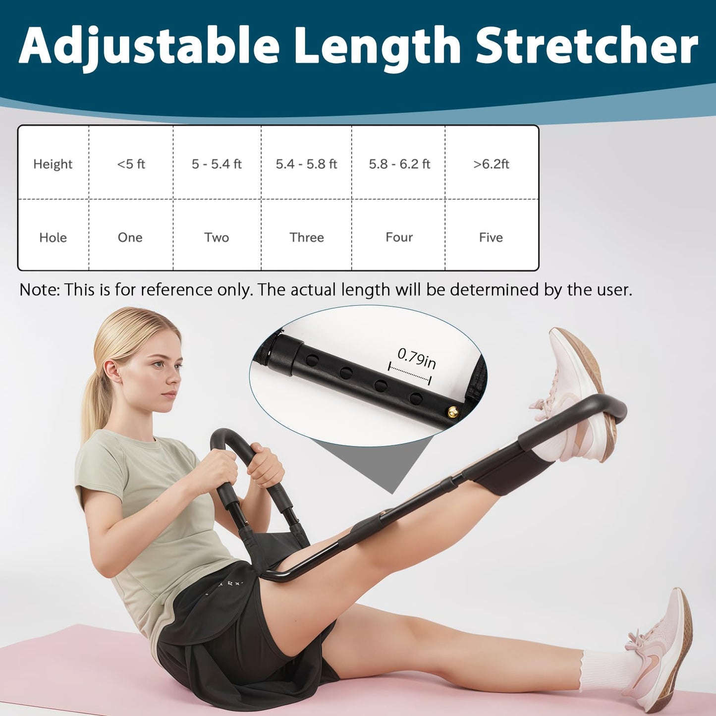 Whiidoom Hamstring Stretcher, Knee Extension Device, Adjustable Lower Back Stretcher, Calf Stretcher, Leg Stretcher and Hip Stretcher for Knee Pain Relief