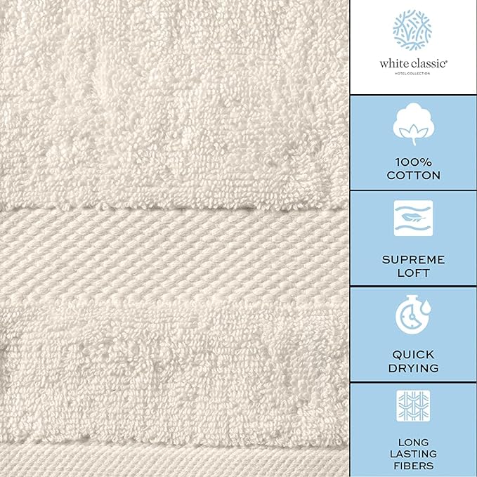 White Classic Luxury Ivory Hand Towels