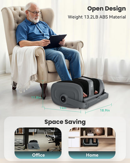 Snailax Foot Massager with Heat, Shiatsu Feet and Calf Massager Machine for Plantar Fasciitis, Neuropathy, Improve Circulation, Foot Leg Massager, Gifts(Without Remote Control)
