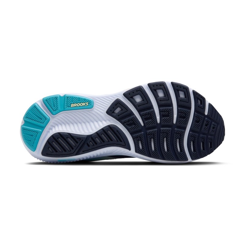 Brooks Women’s Ghost 17 Neutral Running Shoe - Navy/Green/Turquoise - 6.5 Medium