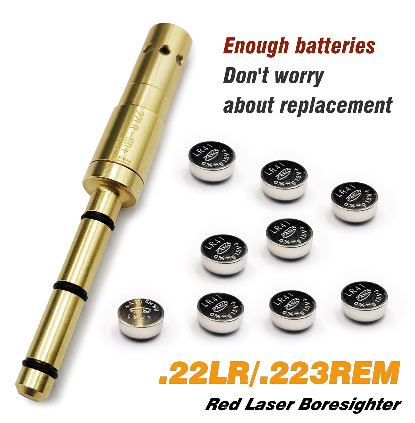 BOOLIT EYE .22LR/223REM Special Laser Boresighter End Barrel Laser Bore Sight Accurately and Easy to Fit Revolvers Pistols Rifle and Air Guns(.22LR/223REM)