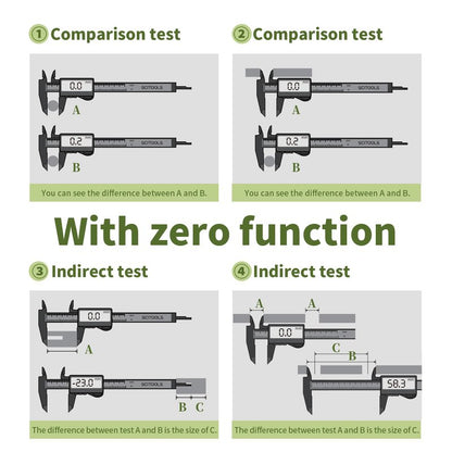 SCITOOLS All-Metal Digital Caliper 0-8" Measuring Tool, Micrometer Caliper with Auto-Off Feature, Interchangeable Between inches and millimeters for DIY/Household and 3D Printing