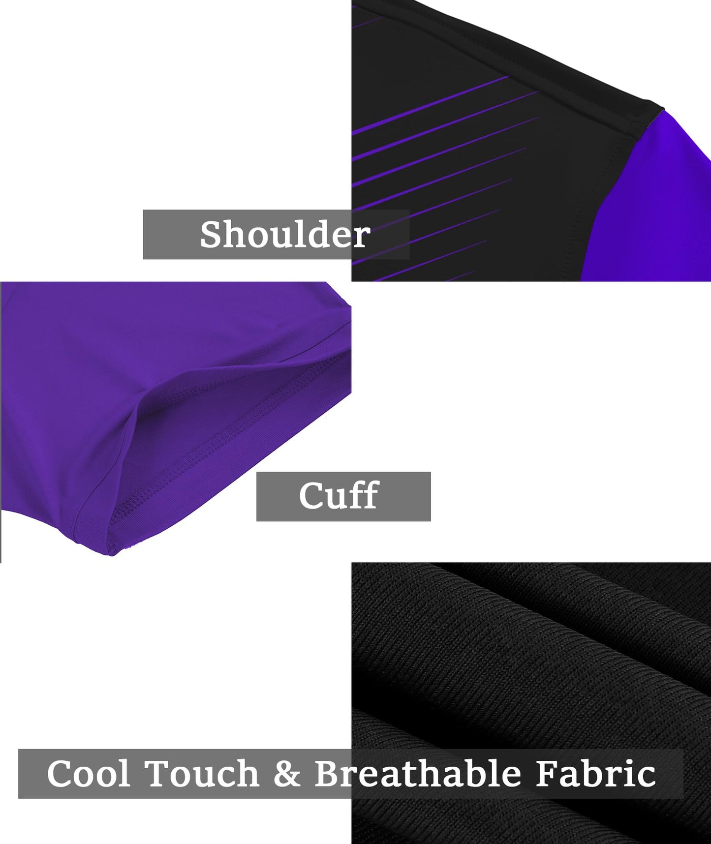 ZITY Men's Golf Shirts Short Sleeve Moisture Wicking Performance Print Patterns Casual Collared Golf Polo Shirt for Men Black Violet