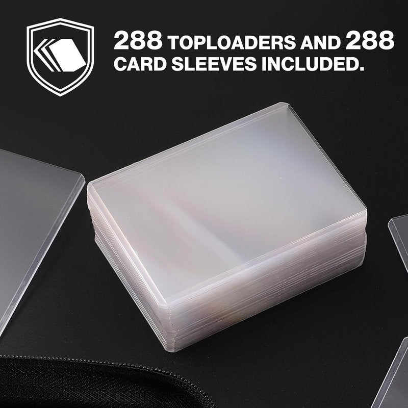 Top Loader Binder - Holds 288 Toploaders & Card Sleeves | 9-Pocket Design for TCG & Sports Cards