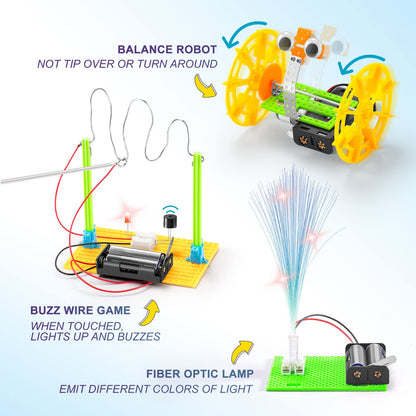 BeAndge STEM Robotics Kit - 6 Set STEM Toys for Age 8-13 8-10, Kids Crafts for Girls Boys Toys Gifts 6 7 8 9 10 Year Old Birthday Gifts, Engineering Science Robot Building Kits for Kids Age 8-12 6-8