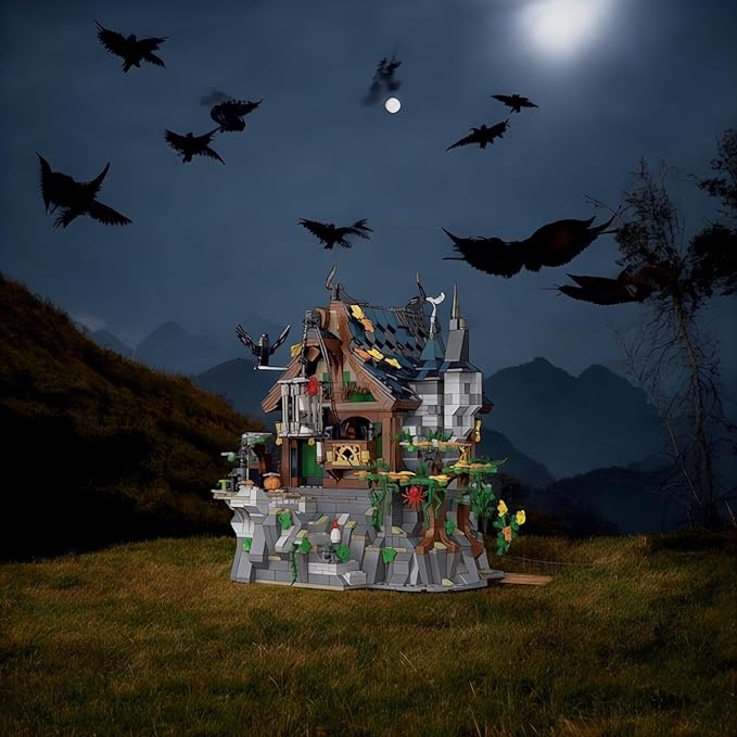 General Jim's The Witch House Modular Halloween Spooky City Building Block Set - 1964 Pieces