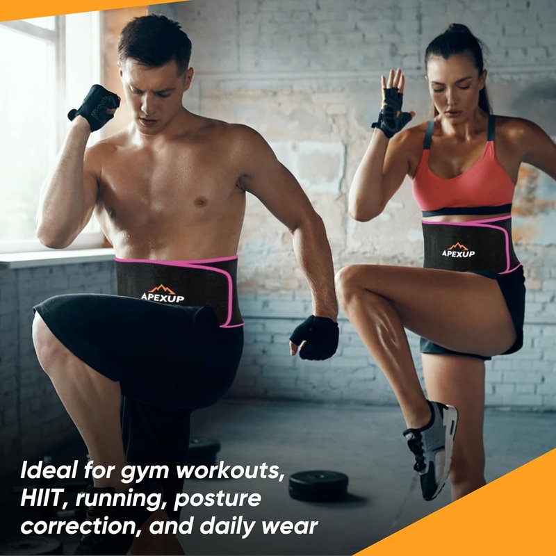 APEXUP Waist Trainer for Women - Lower Belly Fat Stomach Wrap with Removable Lumbar Support | Adjustable Size