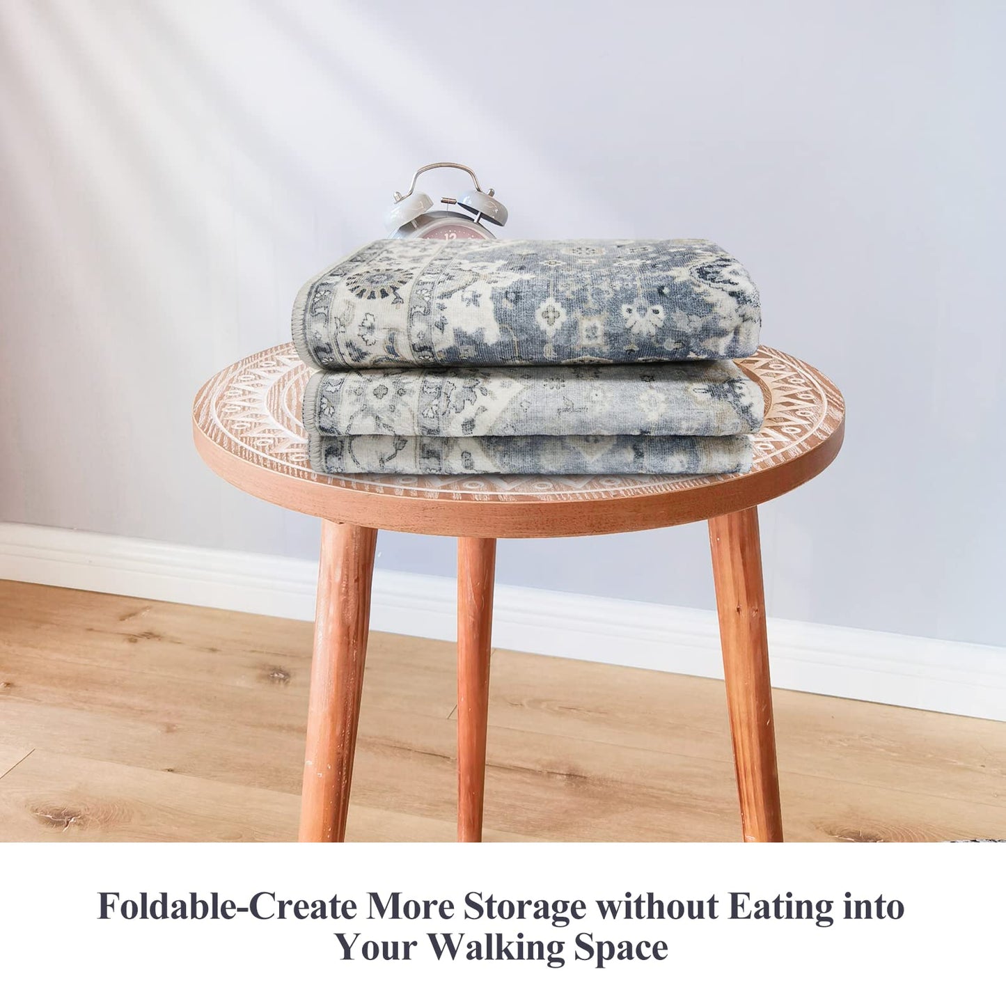 Washable Hallway 3x4 Floor Mats: Farmhouse Non-Slip Kitchen Sink Area Rug Water-Resistant Small Carpet for Living Room Bathroom Thin Soft Doormat Easy-Clean Decorative Rug for Pets Family(3x4,Grey)
