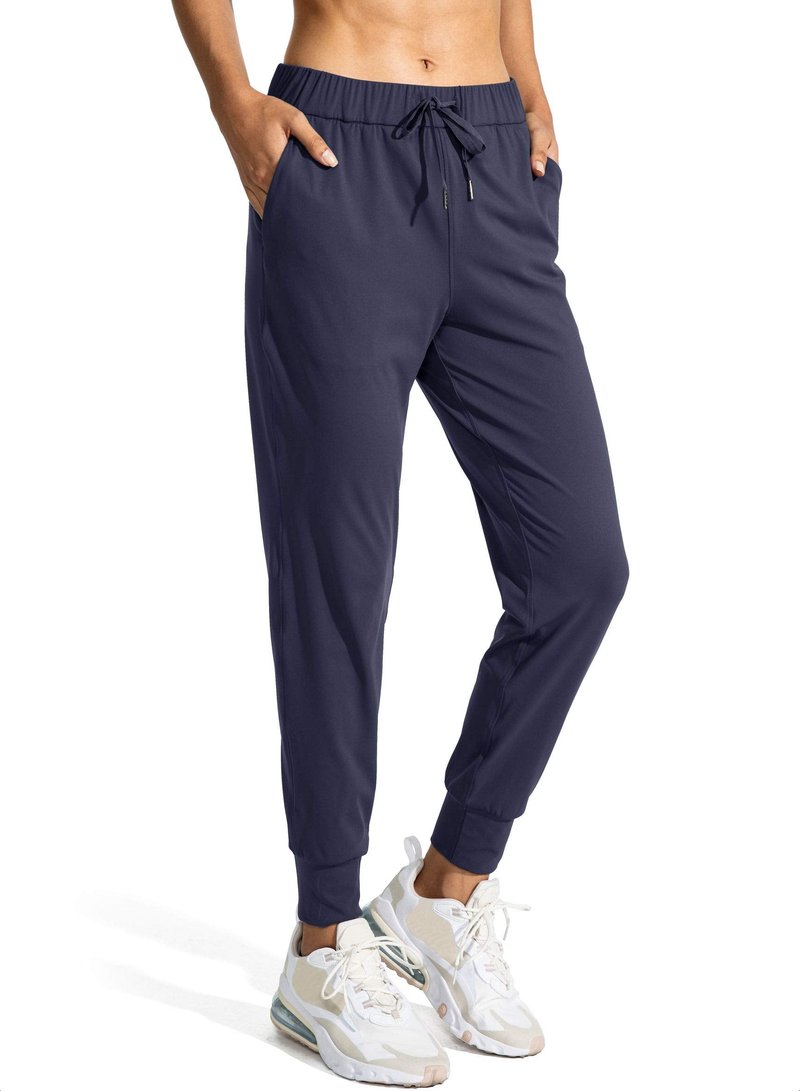 SANTINY Women's Joggers Pants Pockets Drawstring Running Sweatpants for Women Lounge Workout Jogging(Navy_XXL)