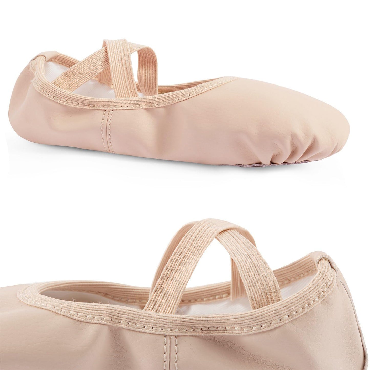 Kids Ballet Slippers, Split Sole Practice Dance Shoes for Toddler, Girls Yoga Flat Shoes (Skin Tone,Toddler, Numeric_9)