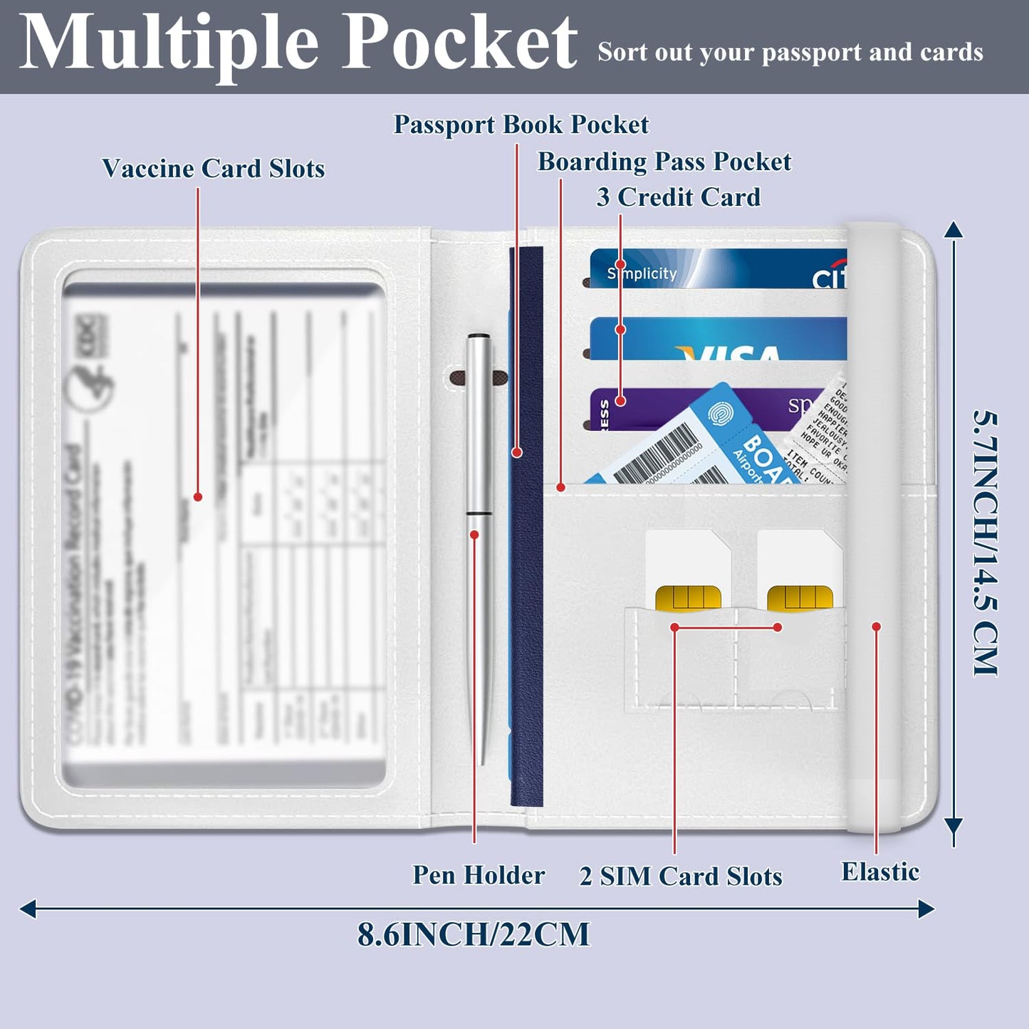 ATJFKIXL Passport Holder for Travel Essentials, RFID Premium Leather Passport Wallet Cover Case for Travel Must Haves Accessories, Passport Book Holders for Women Men Cute Mountain
