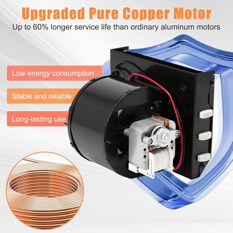 Heater Motor Assembly Replacement for Broan NuTone 655, 656, 658 | Blower Fan for Bathroom Exhaust