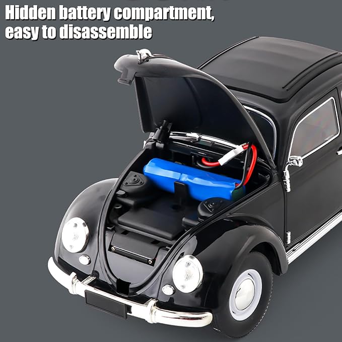 Remote Control Car 1:16 Scale Classic Beetle Model Toys Car for Adults 2.4GHz 4CH RC Car Rear Wheel Drive with LED Ligjhts and Rechargeable Battery