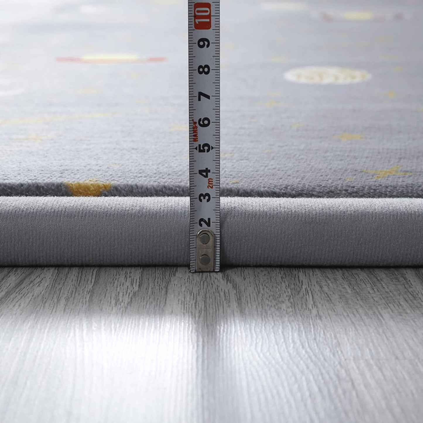 Loartee Coral Velvet Area Rug - 1" Thick Memory Foam Play Mat, Washable Carpet, Home Decor for Living Room, Bedroom, Astral Gray, 4'3"x6'3"