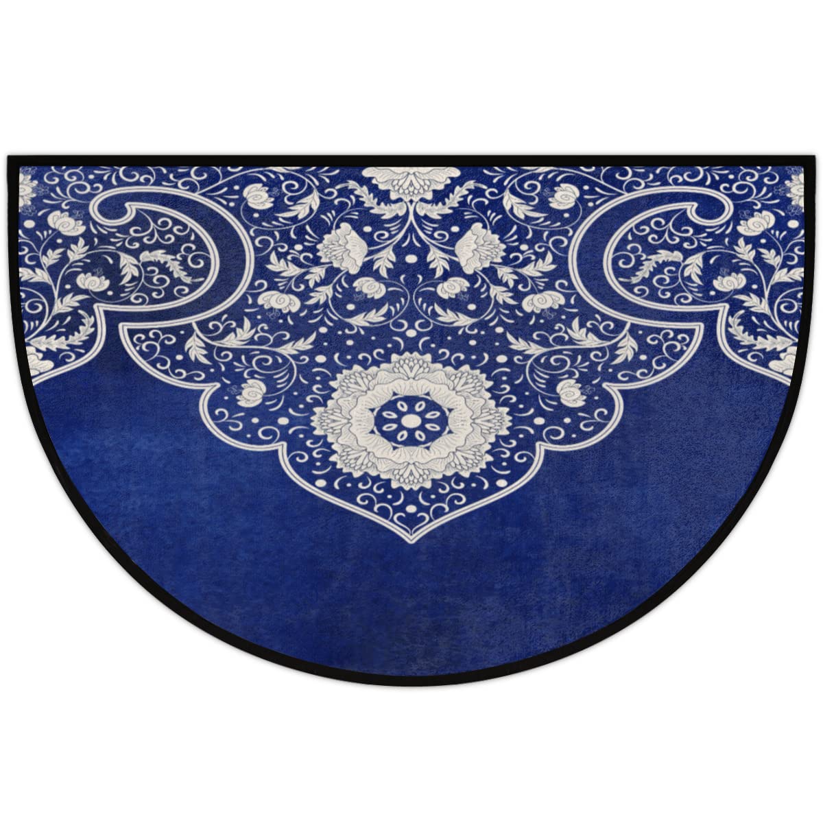 Blue Half Round Doormat Semi Circle Rug Half Moon Rug Entryway Mat