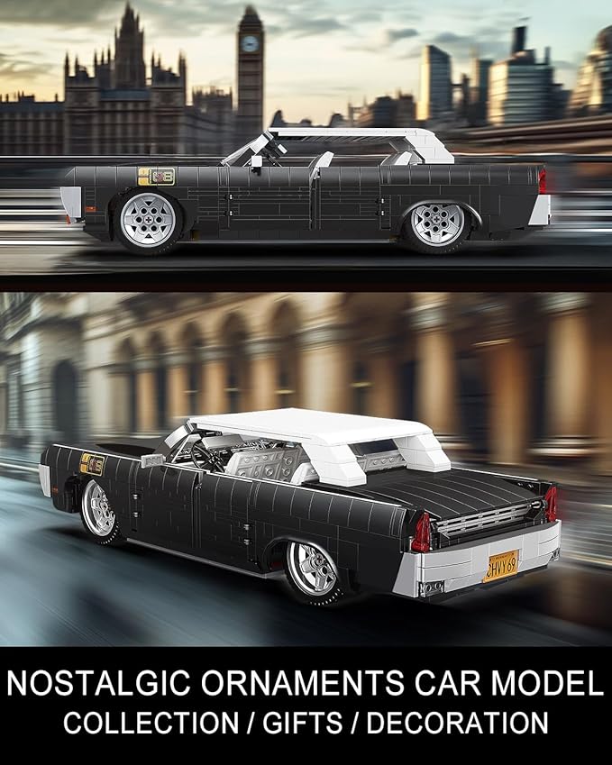 Mould King 10118 Sports Car Building Block Kits MOC Classic Vintage Car Model Building Sets Gift for Age 14+/Adult Collections Enthusiasts (1903 Pieces Static Version)