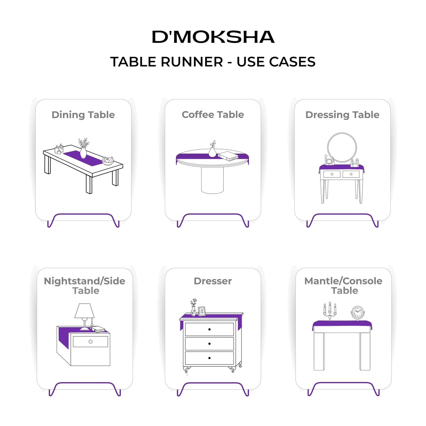 Classic Linen™ by D'Moksha Rust Table Runner 48 Inches, 100% Pure Linen, Coffee Table Runner, 14 x 48 Inch for Dresser Tables- Summer, Father's Day