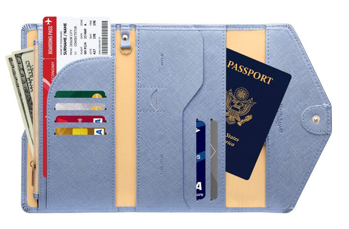 ZOPPEN Passport Holder Passport Wallet Travel Essentials Document Organizer, Passport Cover Rfid Travel Wallet Womens