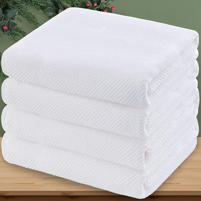 Luxury Bath Towels, Bath Towels Set of 4, Large 30" x 56"