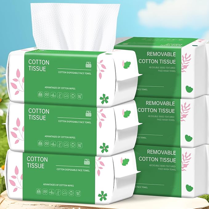Disposable Face Towel, for Washing Soft Cotton Dry Wipes Facial Cloths