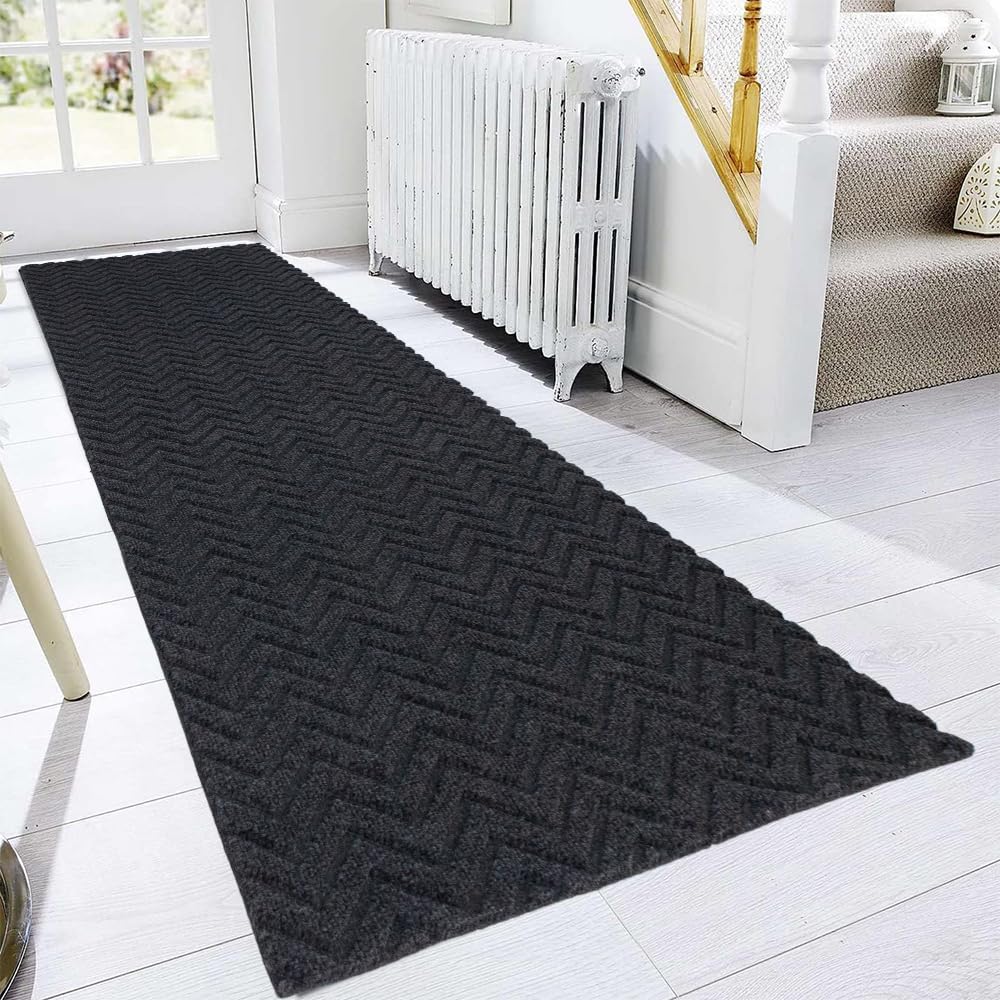 Griclner Runner Rug Indoor/Outdoor Waterproof Carpet Runners 2'X6', Hallway Kitchen Entryway Bedroom Area Rugs with Natural Non-Slip Rubber Backing, Garage mat (Custom Sizes)