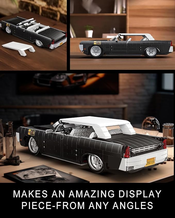 Mould King 10118 Sports Car Building Block Kits MOC Classic Vintage Car Model Building Sets Gift for Age 14+/Adult Collections Enthusiasts (1903 Pieces Static Version)