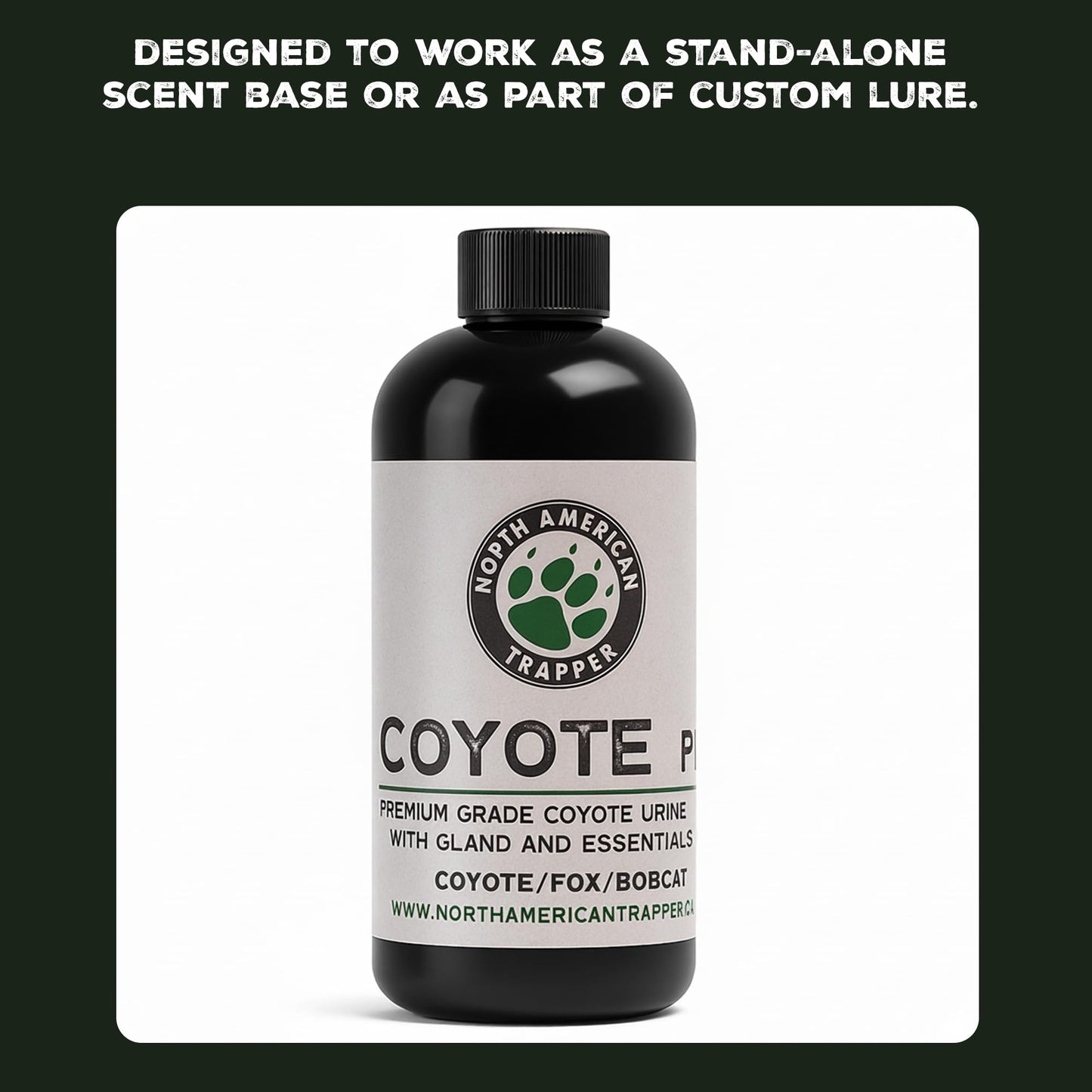 North American Trapper Coyote Plus – Gland, Urine & Oil Blend – 16 oz Premium Canid Scent Base for Outdoor Use and Wildlife Management