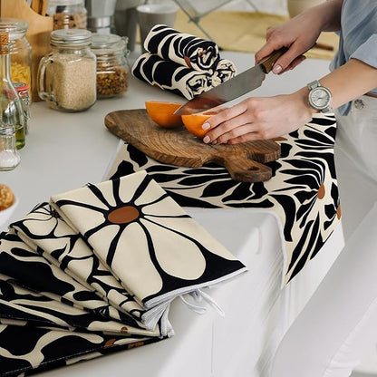 Breling Boho Kitchen Towels Set of 6 Boho Floral Dish Towels Cute Tea Towel