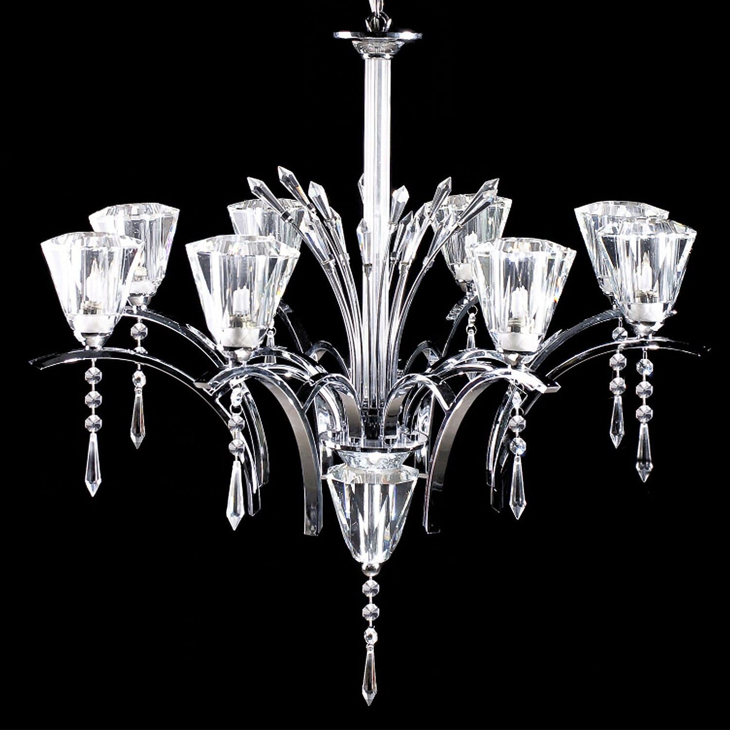 Jishi 30pk Crystal Ornaments for Christmas Tree Decorations, Acrylic Hanging Crystals for Centerpieces Home Decor, Clear Plastic Icicle Prism Drop Pendant w/Crystal Beads for Chandelier Party Supplies