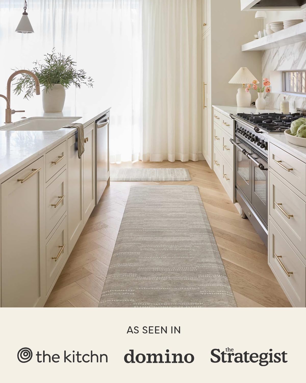 House of Noa Nama Standing Mat – Anti-Fatigue Kitchen Mats for Floor, Cushioned & Non-Slip Comfort Mat for Standing, Thick Foam Anti-Fatigue Mat for Kitchen & Workspaces, Ula Windmill 22" x 54"