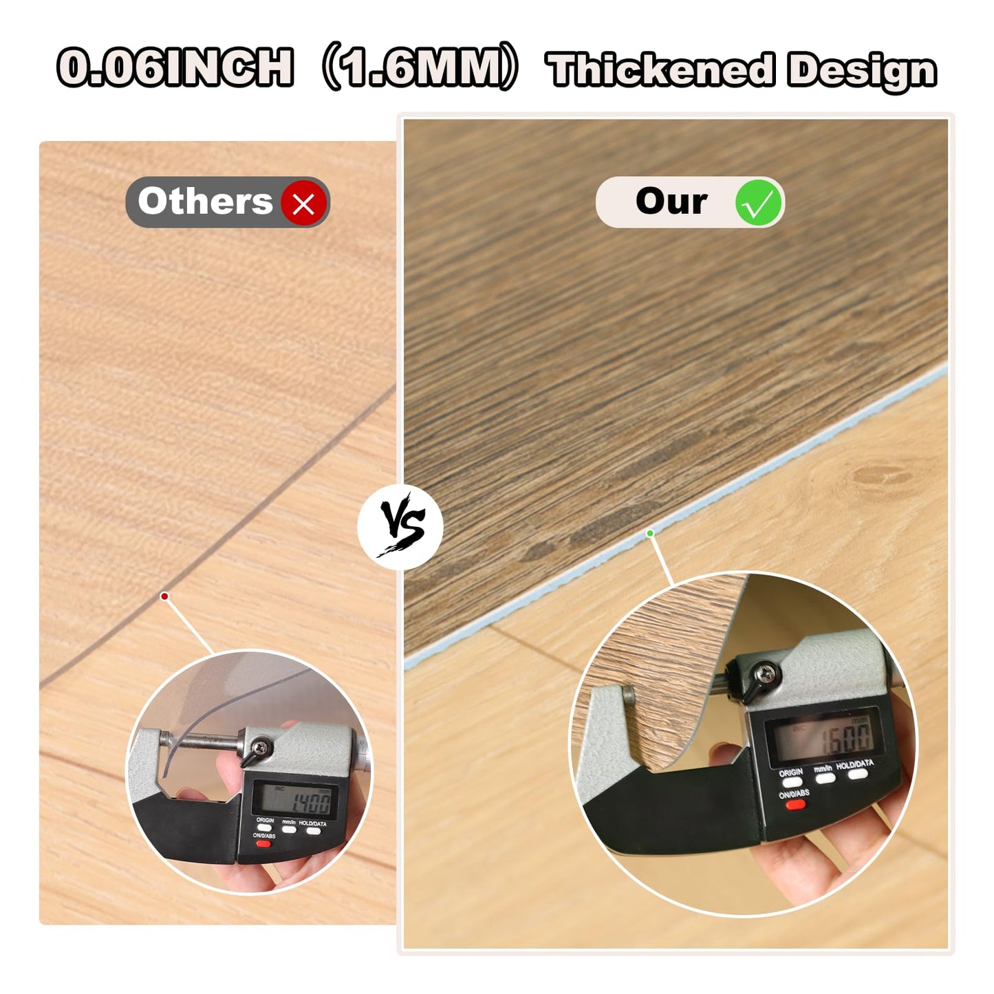 Wrinkle-Free 40"x 50" Office Chair Mat for Hardwood, Easy Glide Computer Chair Mat for Hardwood, PVC Chairs Floor Protector, Sturdy Desk Chairs Mats,Premium Floor Pad for Office, Floors Protector Mats