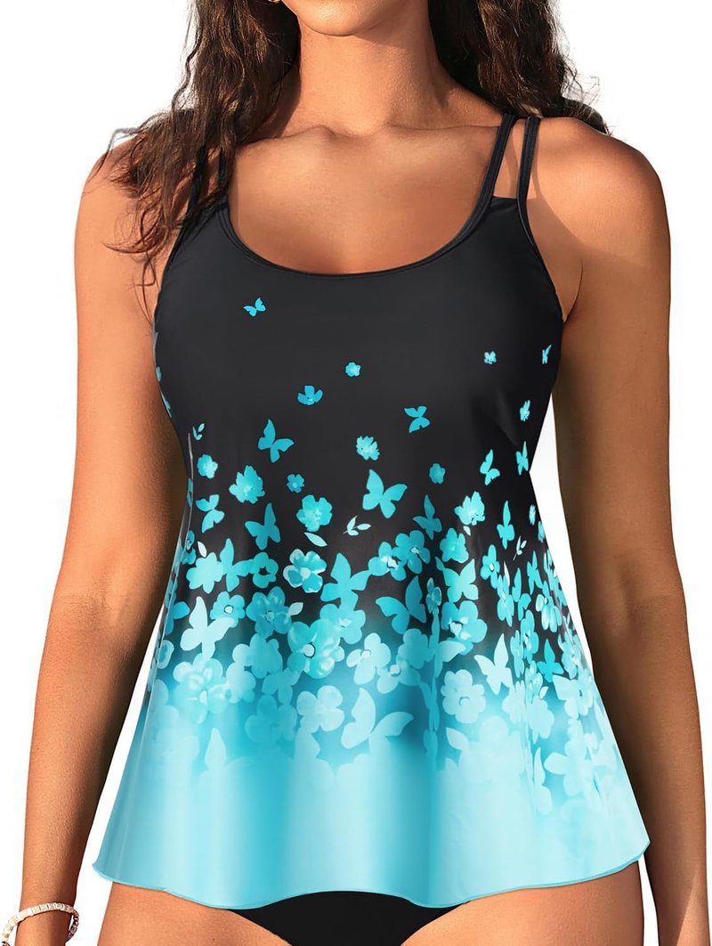 Flowy Tankini Tops for Women - Modest Loose Fit Swimwear | Plus Size Available