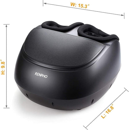 RENPHO Shiatsu Foot Massager with Heat, Feet Massager for Neuropathy Plantar Fasciitis Relief, FSA Eligible, 3 Heat Levels Foot Massage with Wireless Control, Size 13