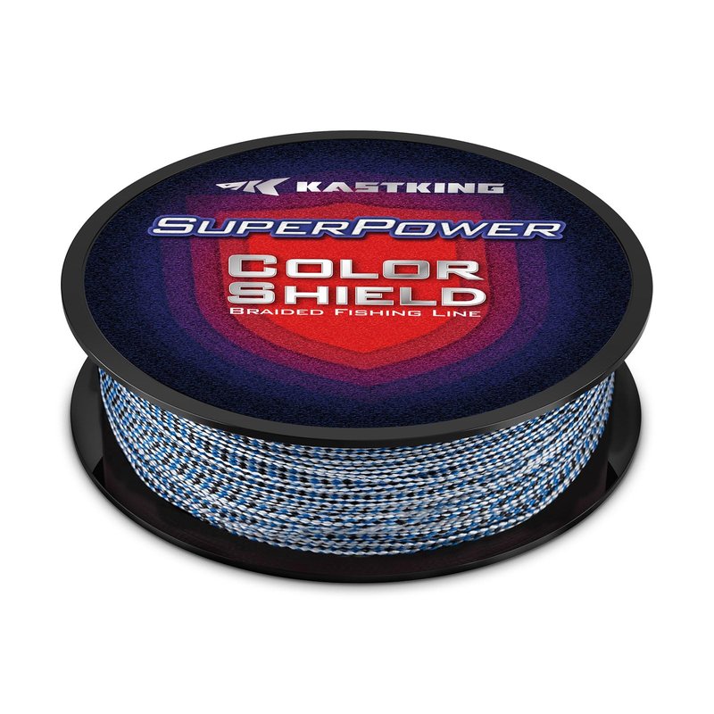 KastKing Superpower ColorShield Braided Fishing Line, Blue Smoke, 65LB, 150Yards, X4