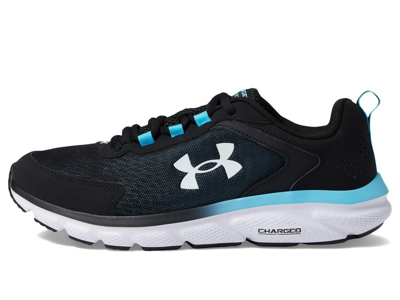 Under Armour Men's Charged Assert 9, (009) Black/Blue Surf/White, 8.5, US