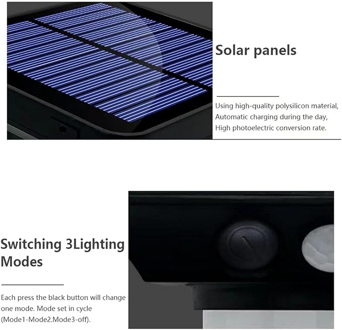 Super Bright Outdoor Solar Garden Lights Motion Sensor Pathway Light Landscape Lighting for Yard, IP65 Waterproof Solar Powered Porch Lights Walkway Lawn Patio Garden Decor