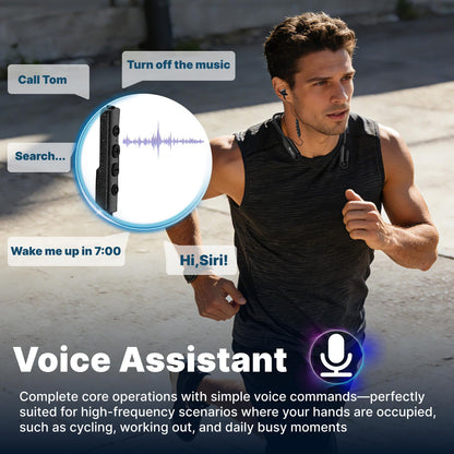 Hmusic H25 Neckband Bluetooth Headphones 200hrs Long Battery Life, Wireless Earbuds Bluetooth 5.4, IPX5 Waterproof, Around The Neck Headphones w/ENC Mic, for Work/Cycling/Game/Gym/Long Trips