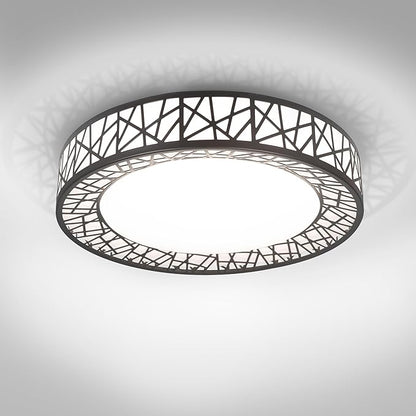 ASD 14 Inch LED Flush Mount Ceiling Light Fixture for Bedroom, 24W 1534LM 5CCT 2700K-5000K, Triac Dimmable Lights, Dining, Living Room, Kitchen Lamps, Modern Home Lighting Fixtures, Black, ETL
