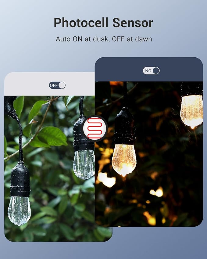 DEWENWILS Outdoor Timer for Lights, Waterproof Outlet Timer with 2 Grounded Electrical Outlets, 15A 1/2HP, UL Listed