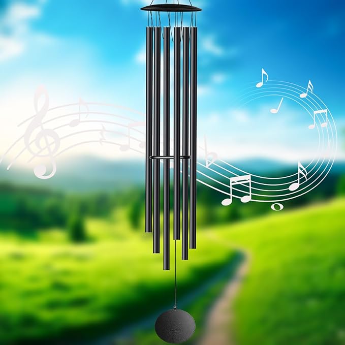 68" Wind Chimes for Outside Deep Tone, 6 Heave-Duty Aluminum Tube Large Wind Chimes for Garden & Patio, Memorial Wind Chime for Loved One, Unique Gift for Housewarming Christmas Birthday Retirement